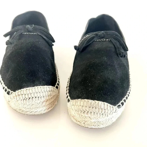 Coach Rae Black Suede Slip On Espadrille in Size 9.5 - Picture 2 of 7